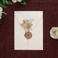 Elegant Custom Ivory White Envelope With Wax Seal and Dried Flowers Decoration for Wedding Event