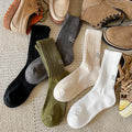Fashion High Quality Custom logo Outdoor Solid Casual Socks Cotton Pile Towel Bottom Breathable Hosiery Dress Crew Socks for Men