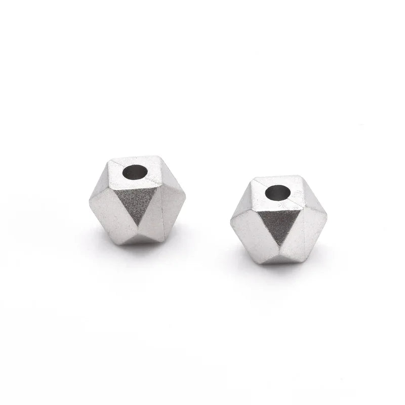 Wholesale Stainless Steel Polygonal Spacer Beads Positioning Cut Corner Spacer Beads for Diy Jewelry Making Accessories