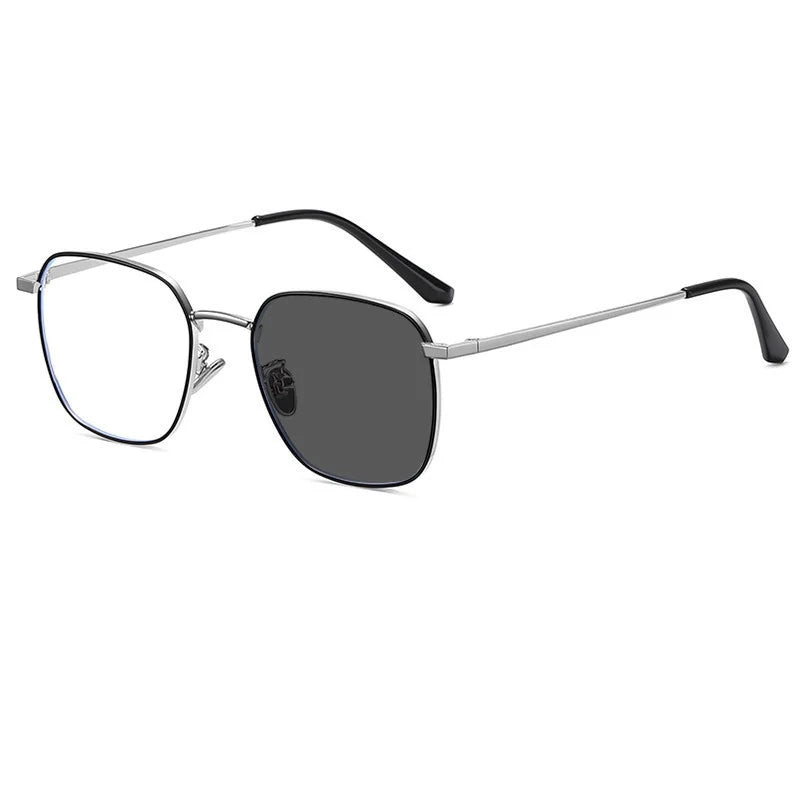 2024 New Trendy Men Women Optical Anti Radiation Computer Myopia Metal Eyeglasses Photochromic Anti Blue Light Glasses Frame