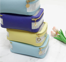 Hot Selling Large Capacity Travel Storage Bag Transparent PVC Cosmetics Bag Zipper Closure Durable Fashion Portable Wash Bag