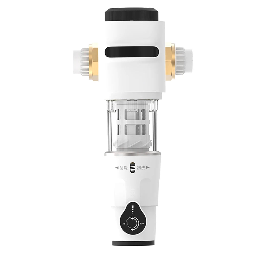 High-Flow Automatic Backwash Sediment Prefilter 360 Brass Rotating Interface Home Use Water Purifier Pre-Filter for Clear Water