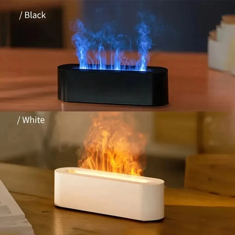 2025 New Arrival Popular 150ml Household Air Humidifier with Flame Diffuser Oil Christmas Gift Essential Oil Night Light