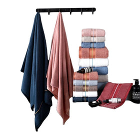 Hotel Bath Towel Cotton Sets Natural Black Color Private Label Hand Towel 100% Cotton Towel Set