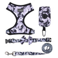 Walking Training Pet Harness with Matching Collar Leash  Adjustable Camouflage Pattern Dog Harness Collection