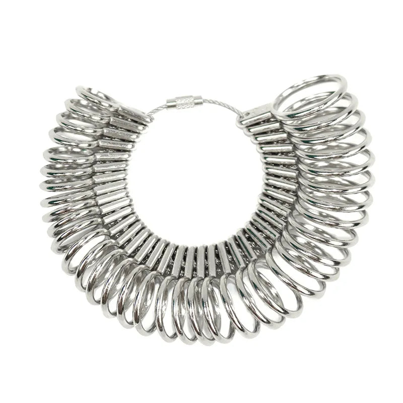 Metal Jewelry Making Measuring Instrument Ring Size Measuring Tool 1-36 Metal Ring Sizer 4-in-1 Zinc Alloy Finger Sizer Gauge