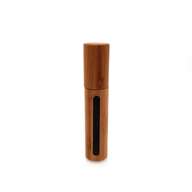 5ml 10ml Bamboo Eyeliner Tube Container With Transparent Bamboo Lip Sticker Bottle Wholesale Mascara Tubes with Window