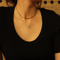 Chris April Fashion Jewelry in Stock PVD Gold Plated 316l Stainless Steel Figaro Chain Necklace for Women