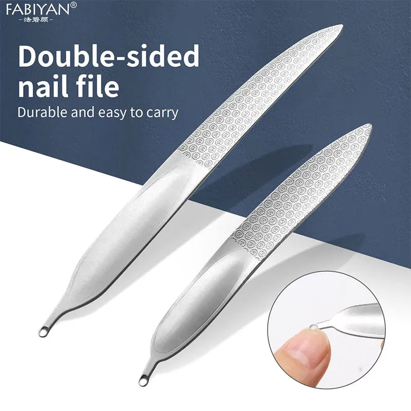 Wholesale Good Quality Personal Manicure Tools Custom Logo Stainless Steel Nail File Metal Nail File