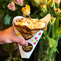 Premium Paper Waffle Cone Set for Desserts Beverages Sushi Chewing Gum-Embossed Matt Lamination