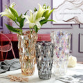 Nordic Luxury Hand Blown Crystal Vase Thickened Transparent Glass for Elegant Art Deco for Wedding Home Hotel Rose Lily Flower