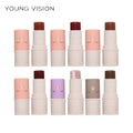 YOUNG VISION 6 Colors Multifunctional Makeup Sticks Body Face Highlight Matte Blush Contour Stick Lipstick Eyeshadow Wholesale