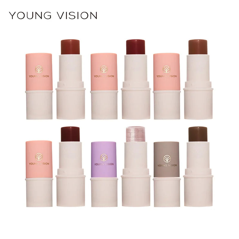 YOUNG VISION 6 Colors Multifunctional Makeup Sticks Body Face Highlight Matte Blush Contour Stick Lipstick Eyeshadow Wholesale