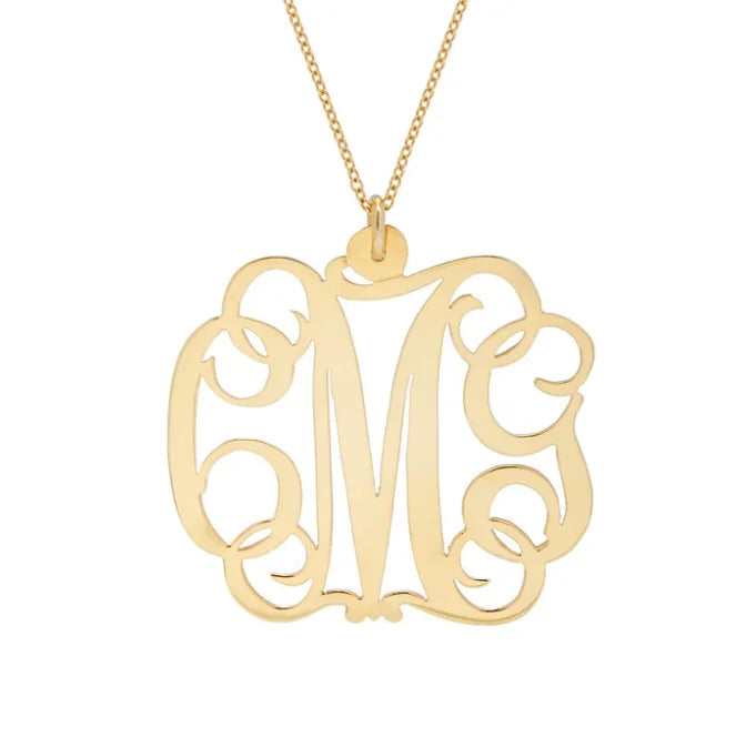 Inspire Jewelry New Creative Design Stainless Steel Script Monogram Necklace Free Engraving Letter Engagement Jewelry for Women