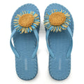 Women's Summer Rubber Flip-Flops Slippers With Sunflower Strap Hot Sales for Beachgoers