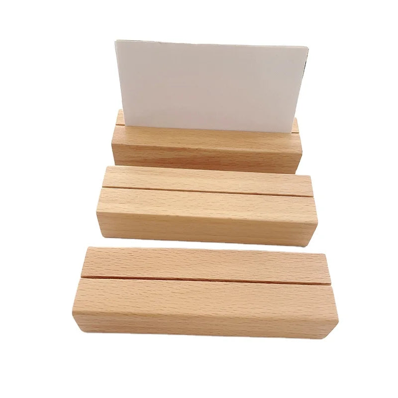 Wedding Party Events Decoration Wood Place Card  Wood Sign Table Number Holder Stands Name Card Holder