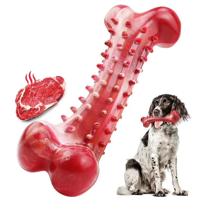 In Stock/custom Sustainable Manufacturer Strong Funny Tough Chew Indestructible Dog Toy Bone Rubber for Aggressive Chewers
