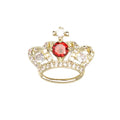 Royal Vintage Crown Brooch Pin Plated Crystal Jewelry Accessory for Wedding Men Women Baby Children's Bag Decoration