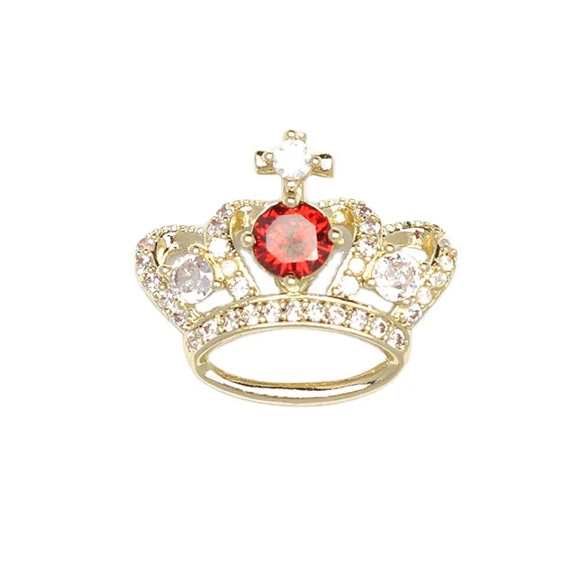 Royal Vintage Crown Brooch Pin Plated Crystal Jewelry Accessory for Wedding Men Women Baby Children's Bag Decoration