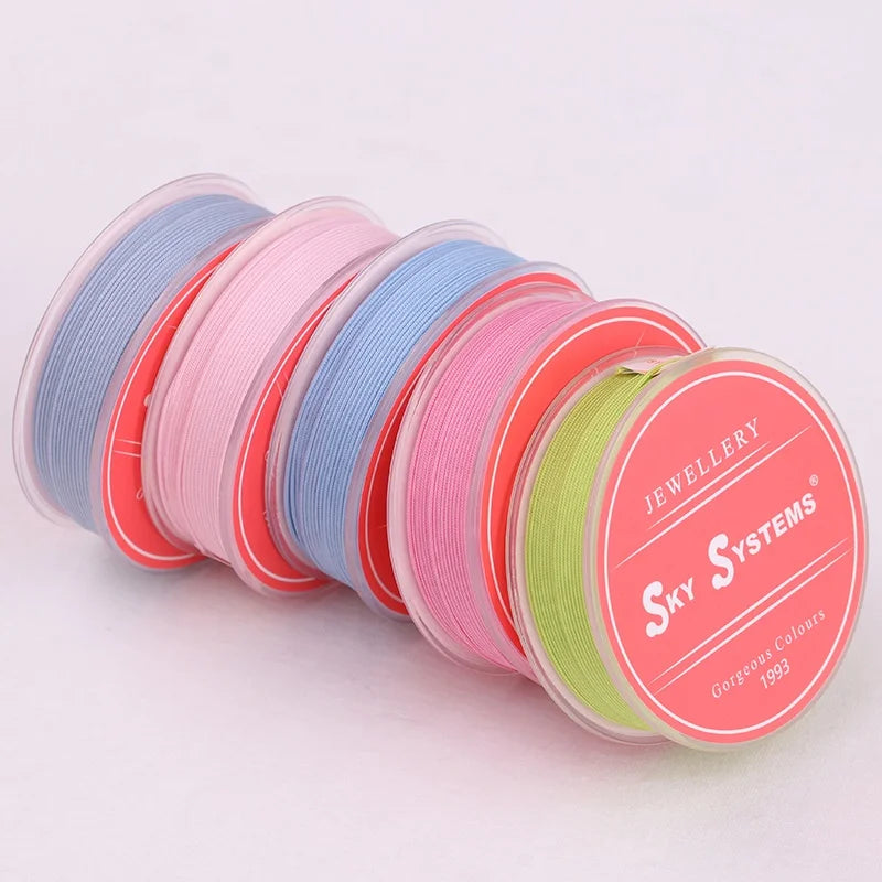 SKY T8 Nylon Cord 0.85mm 301#~400#Color  Matte Jewelry Cord Jewelry Accessories Bracelet and Necklace Material 468Colors