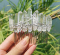 2026 Chinese Supplier Witch Tree Fork 2026 Rainbow Bridal Silver Thread Natural clear Crystal Hairband