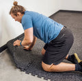 Rubber Floor EPDM Fitness Mat Composite Rubber Tile 50cm X 50cm X 15mm Home Gym Rubber Floor Mat