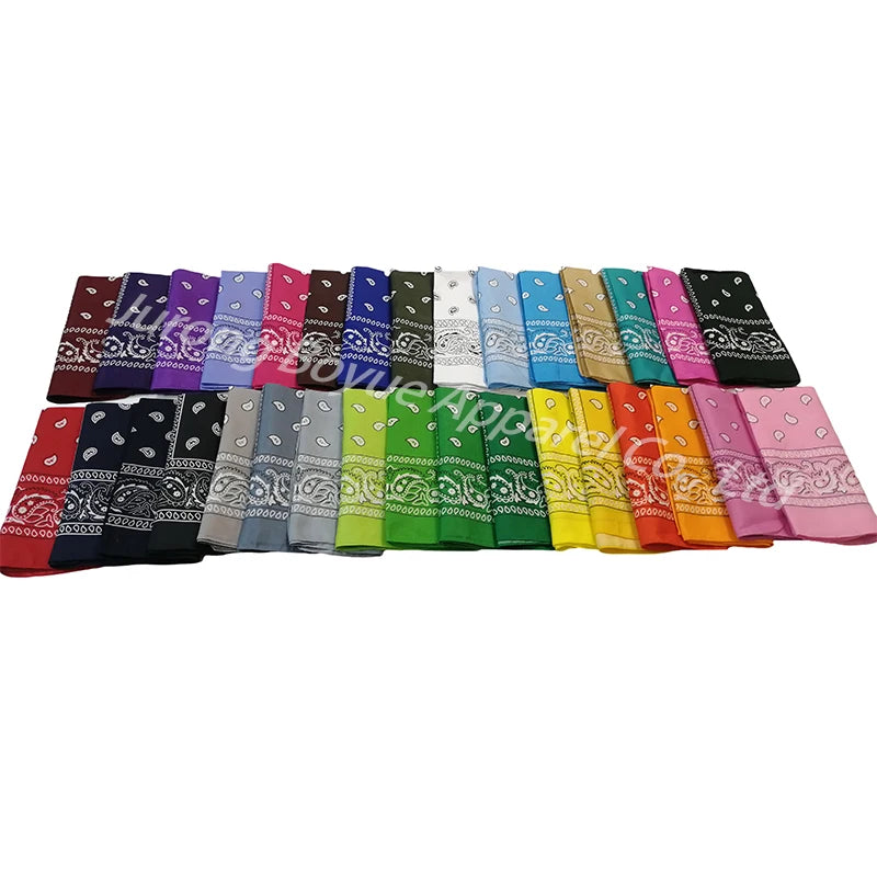 Wholesale Low Price Multi Colors Promotional Tie Dye Paisley Polyester Bandana Neck Scarf in Stock