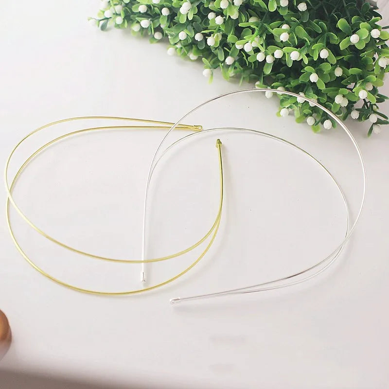 Hot Sale New  Gold Plated Metal Double Headband for Crown Base