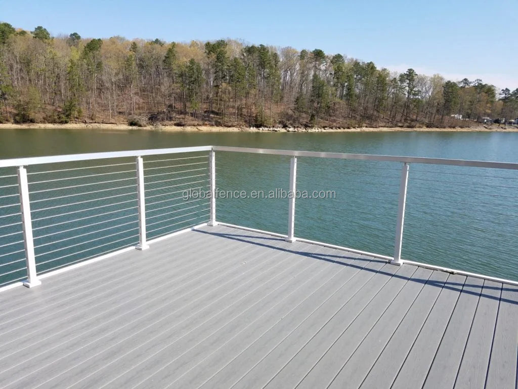 Reilbu Customized Design Exterior Brushed Stainless Steel 316 3mm 1/8 Inch Wire Rope Post Railing
