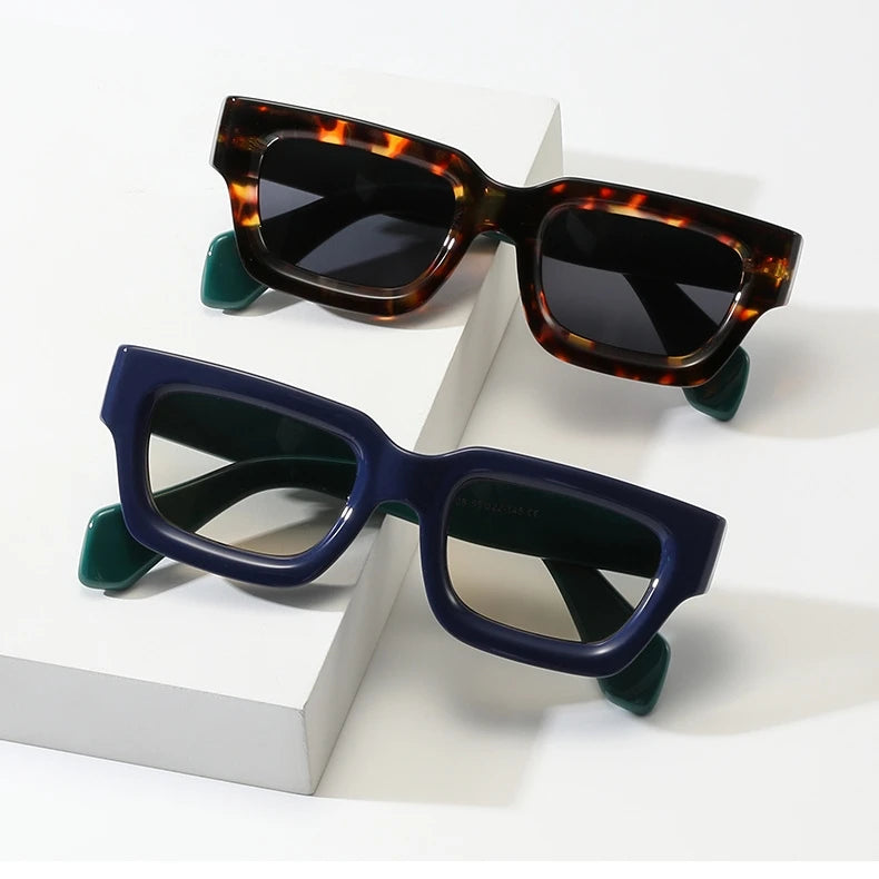 Custom Logo Designer Men Shades Sunglasses Women Classic Thick Frame Glasses 2025 New Retro Small Square Fashion Sunglasses