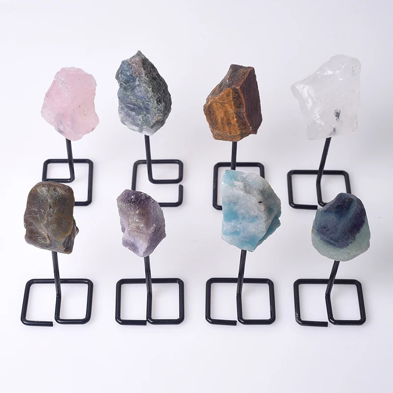 Wholesale Various Natural Raw Rough Stone Crystal Stone Bookends in Free Form-Rose Quartz Amethyst Business Gifts