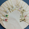 Shiny Zircon Cute Bear Pendant Necklaces for Women Girls Charm Choker Accessories Gifts for Friends Jewelry