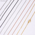 New 1mm 1.5mm 2mm Gold Plated Stainless Steel Link Chain Necklace 45cm Women Chain for Wedding Party Engagement Jewelry Necklace