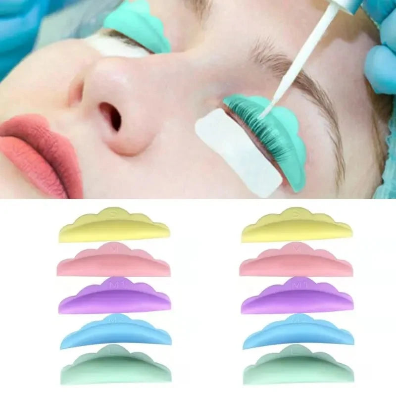 5 Pair/bag Eyelash Lifting Kit Silicone Pad Eye Lash Perm Pads Eyelashes Extension Accessories 3D Eyelash Curler Applicator Tool