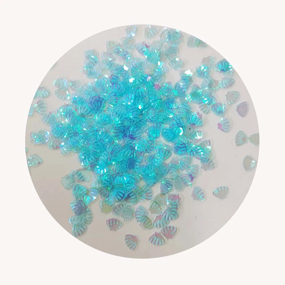 8mm Shell Ultrathin Glitters Nail Art Glitter Polyester Glitter Holographic Tumblers Nail Craft Art Festival Body Slime Supplies