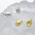 New Design S925 Sterling Silver Simple Style Oval Drop Stud Earrings 925 Silver Jewelry for Women EA290