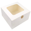 Folding 10x10x3 White Cake Grazing Kraf Cake Box White 10 X 10 Cake Box White With Window