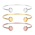 2025 Best-selling Artificial Jewellery Making Stainless Steel Round Bracelet Bottom Base DIY Handmade Accessories