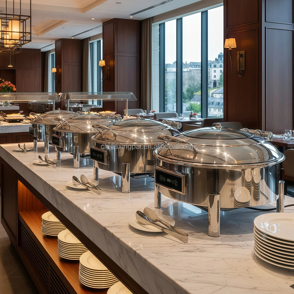 XINGPAI Catering Equipment Buffet Stainless Steel Chafing Dish Food Warmer Set for Wedding Banquet