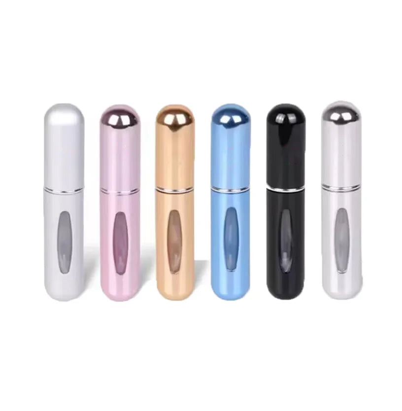 Bottom Filling 8ml 5ml Mini Refillable Perfume Bottles Travel Size Aluminum Perfume Atomizer Spray Bottle