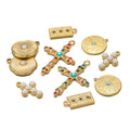 5Pcs Unique Stainless Steel a Variety of Styles Charms Pendants for Necklace Findings Earrings DIY Jewelry Components Wholesale