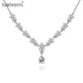 LUOTEEMI New Design Trendy Fashion Jewelry Diamond Cubic Zirconia Dainty for Lady Chain Necklace
