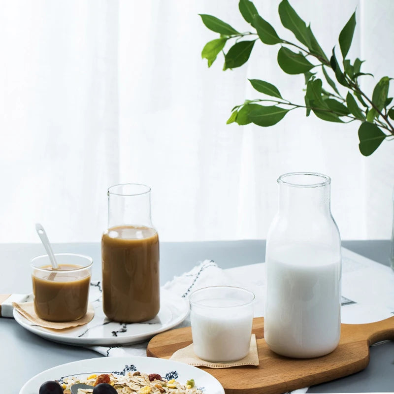 Mini 360ML Water Glass Pitcher Set Glass Jug Water Teapot With Handle Best Gift for Friends Wife
