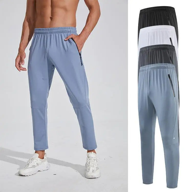 Spring and Summer Men Casual Sports Pants Loose Straight-leg High Elastic Outdoor Running Basketball Fitness Quick-drying Pants
