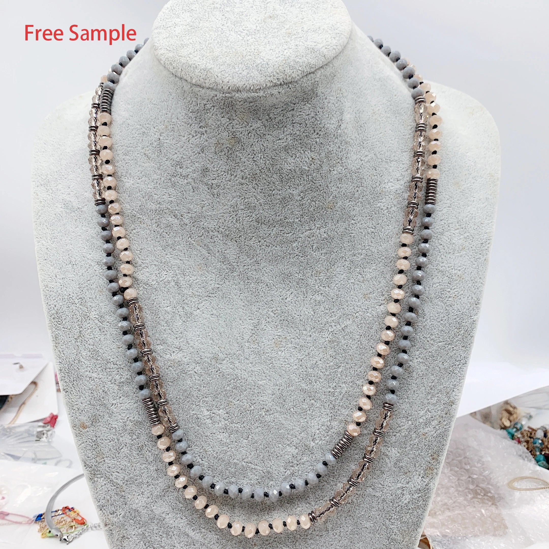 Tasbeeh Rosary Islamic Muslim Prayer Beads Necklace Free Sample Rosaries Religious Catholic Crystal Glass 10 Necklaces Sp