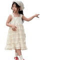 Girls Summer Baby Dresses Korean Children's Clothing Temperament Splicing Mid-length Suspender Baby Princess Dress