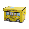Factory Outlet School Bus Storage Box Side Portable Sundries Organizer of Bedroom Cartoon Non-woven Foldable Storage Box