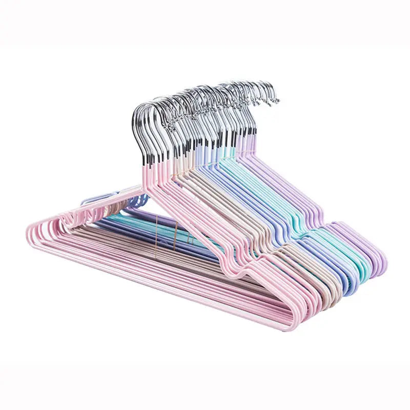 Metal Wire Hangers Anti Slip Coat Hangers Suit Non-slip  Coated Hanger