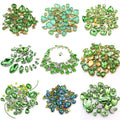 Hot Sale Light Green 3D Mixed Crystal Glass Loose Flatback Sew-on Rhinestones with Golden Claw for DIY Dress Sewing Crafting