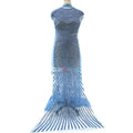 New Arrival Blue Full Body  Rhinestone Appliques Dress Large Patch Rhinestone Appliques for Girls'wedding WDP-083